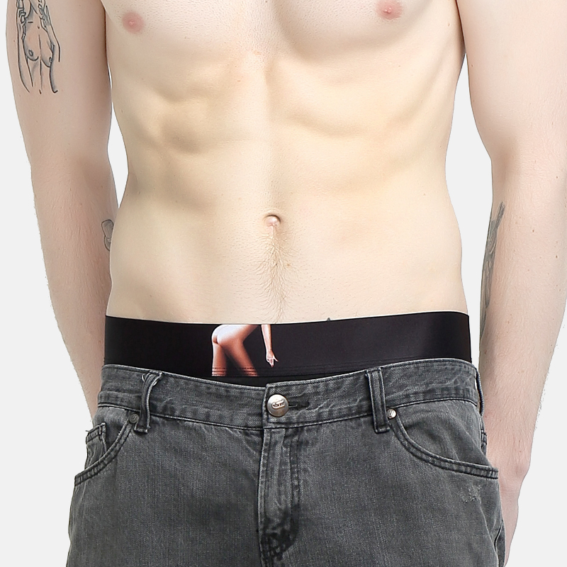 莫代尔美女设计黑色面料男士内裤