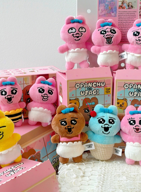 正版TOPTOY裤裤兔盲盒搞怪搭子系列毛绒挂件公仔内裤兔生日礼物