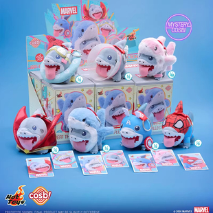 正版HotToys漫威争锋陆行鲨杰夫盲盒COSBI毛绒玩偶挂件生日礼物