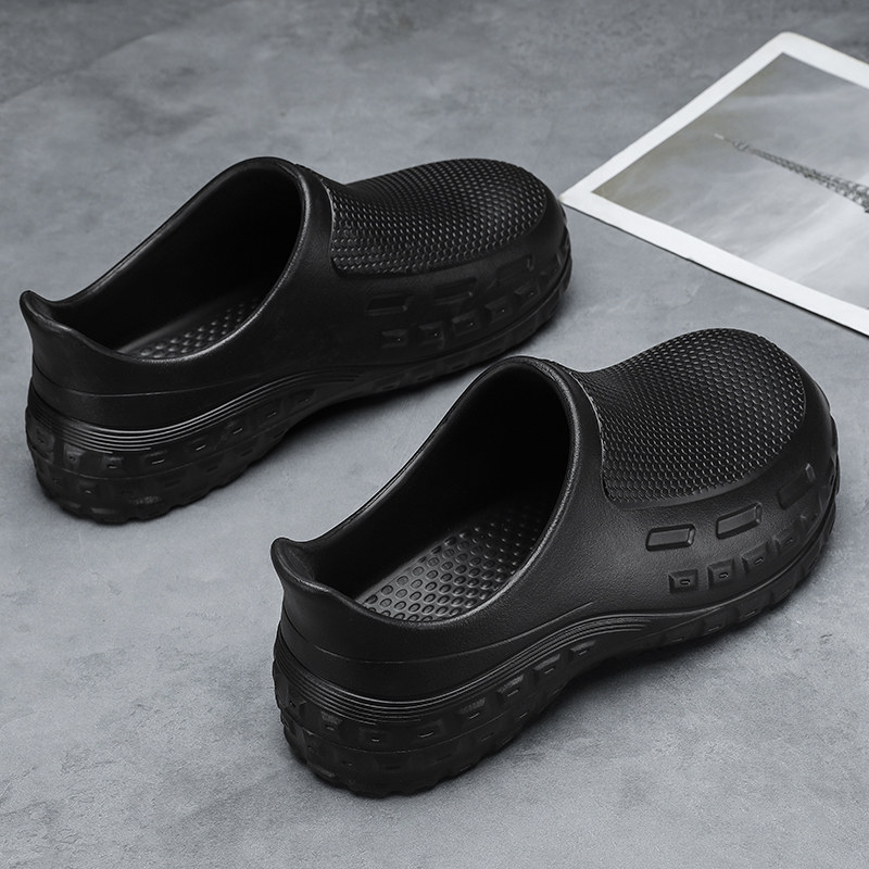 防滑劳保鞋轻便舒适软底一脚蹬耐脏厨房专用工作鞋防油厨师鞋防水