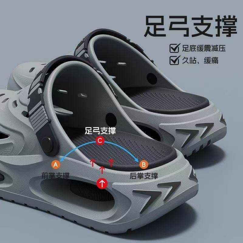 2026防滑医用EVA手术室新款夏季外穿防臭拖鞋男士足弓支撑洞洞鞋