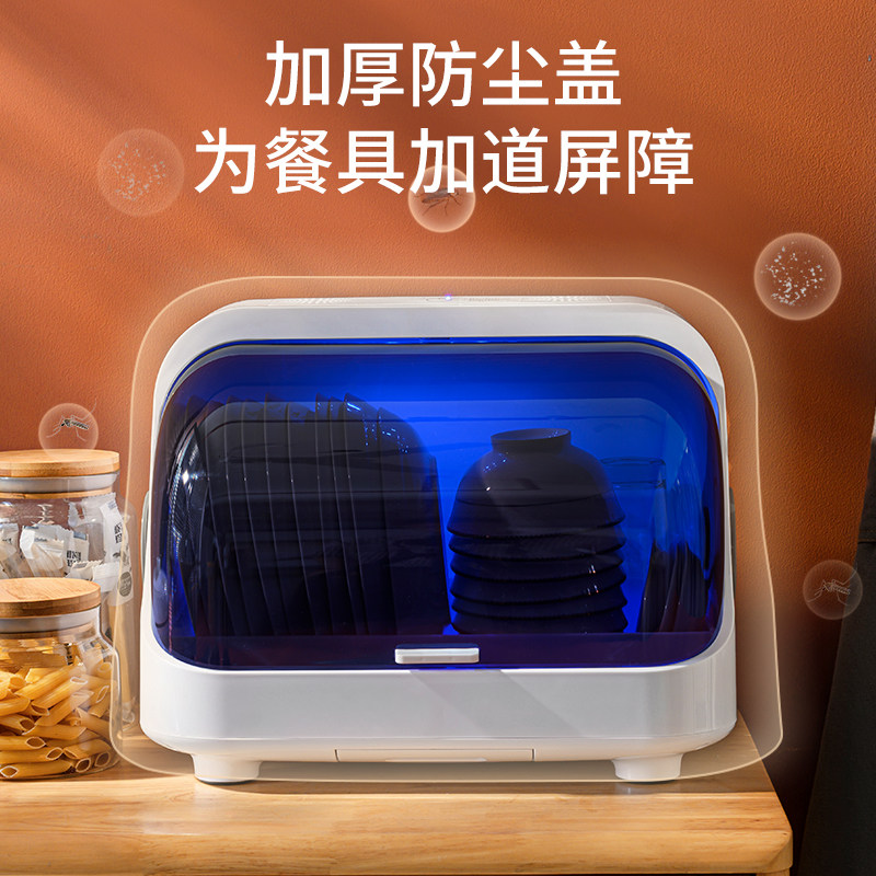 家用小型消毒碗柜厨房沥水碗架碗筷收纳盒带盖放碗箱餐具碟盘置物