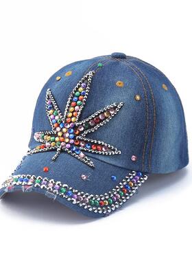 牛仔棒帽弯檐男帽女帽百阳搭款遮棒球帽夏季48274休闲鸭舌球舌点