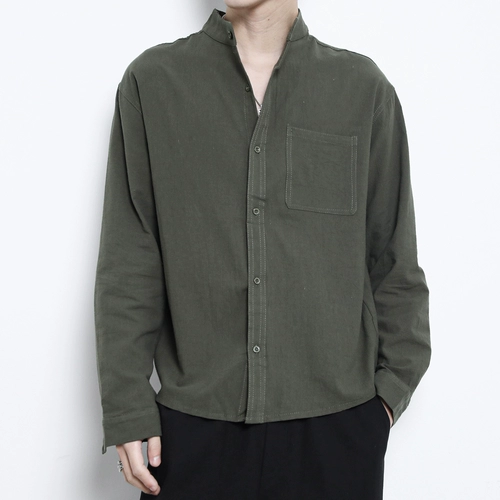 Летняя тонкая японская рубашка для отдыха, из хлопка и льна, короткий рукав, изысканный стиль, оверсайз