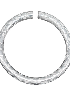 寸四银庄手镯足银手工打造情侣款