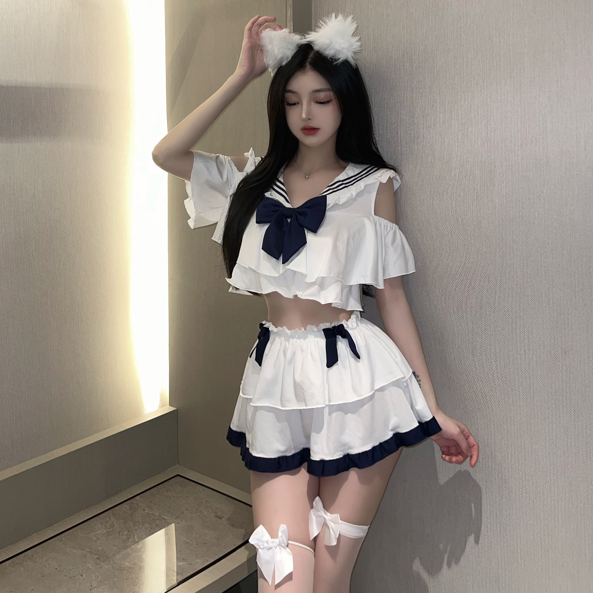 内衣情趣事房高级潮床上擦边装水手服清纯JK制服软妹制服