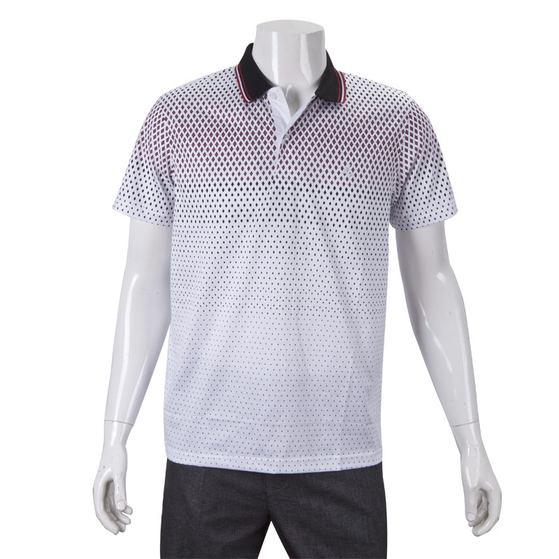 三利中年男士短袖t恤翻领夏季新款棉t恤薄款男装polo衫男断码清仓