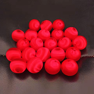 散珠宫灯3厘米有孔绣球30mm大号灯笼丝光球丝波球流苏桃红色珠子