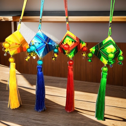 10厘米纯手工制作端午节礼品庆阳香包彩色丝线棕子小挂件车挂饰