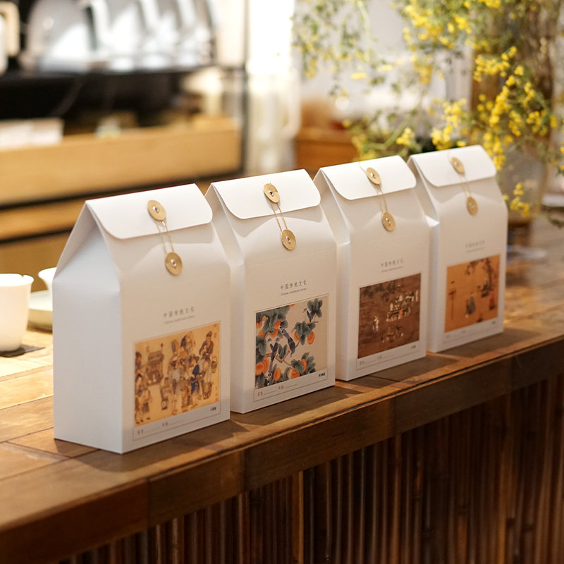 茶叶散茶简约包装白茶一斤简易盒