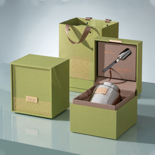 新款高端翻盖礼盒空盒不锈钢罐新款包装盒红茶绿茶白茶礼盒可定制