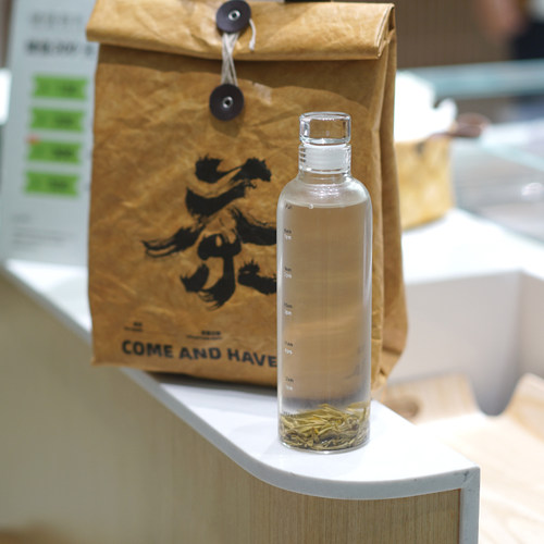 时间刻度冷泡茶水杯透明玻璃订制