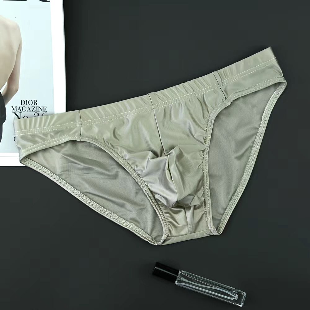 男士内裤绸面亮色性感时尚低腰U凸丝滑型男个性小裤头欧美风速干