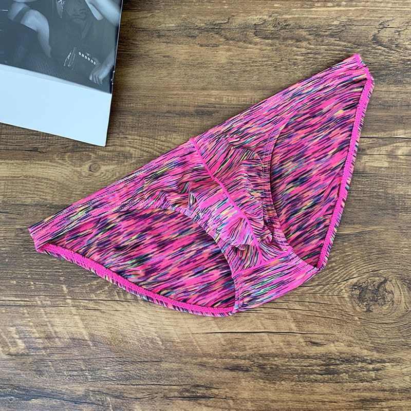 男士三角内裤性感时尚彩色潮款男青年学生低腰薄款舒适透气速干