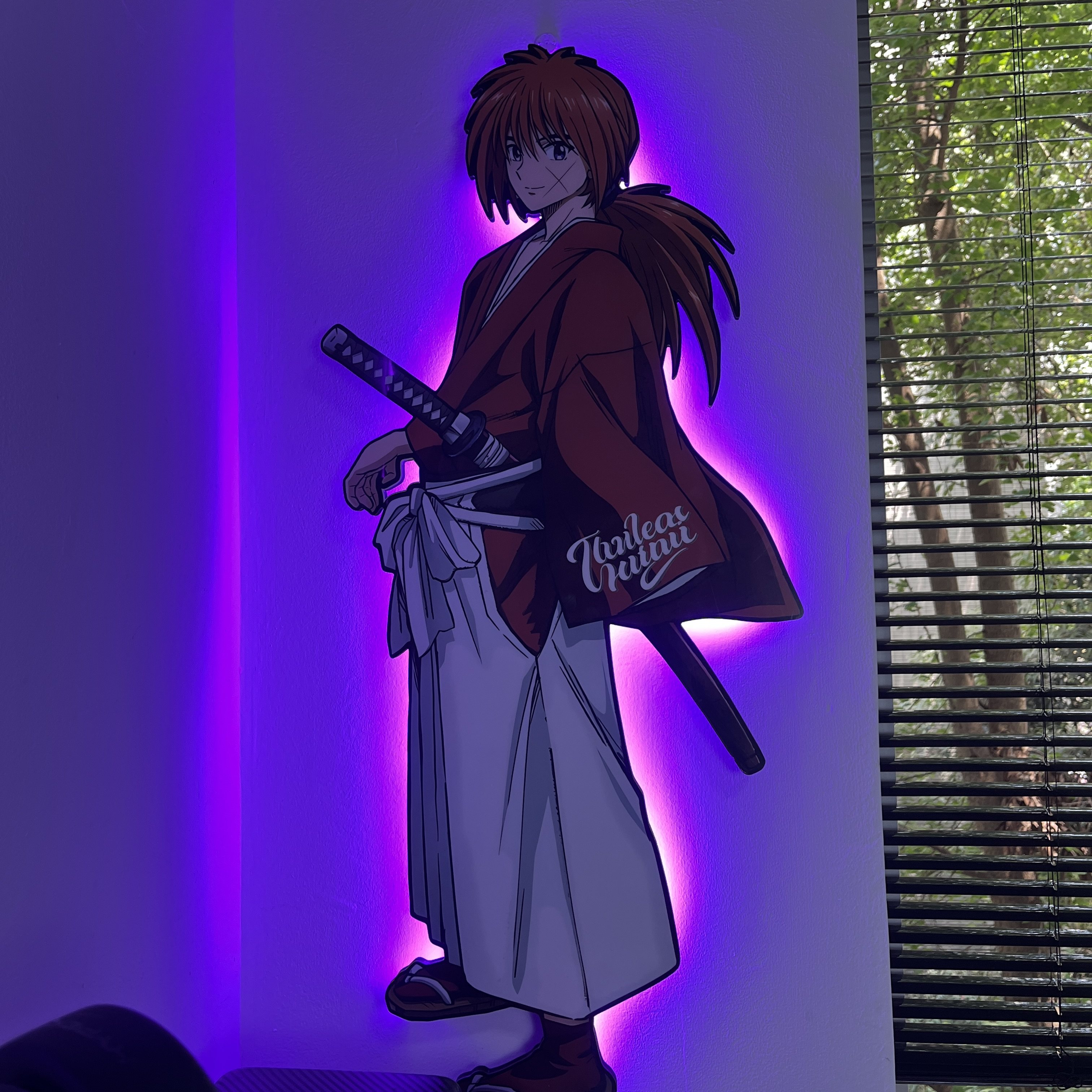 剑心手办摆件卧室氛围灯画