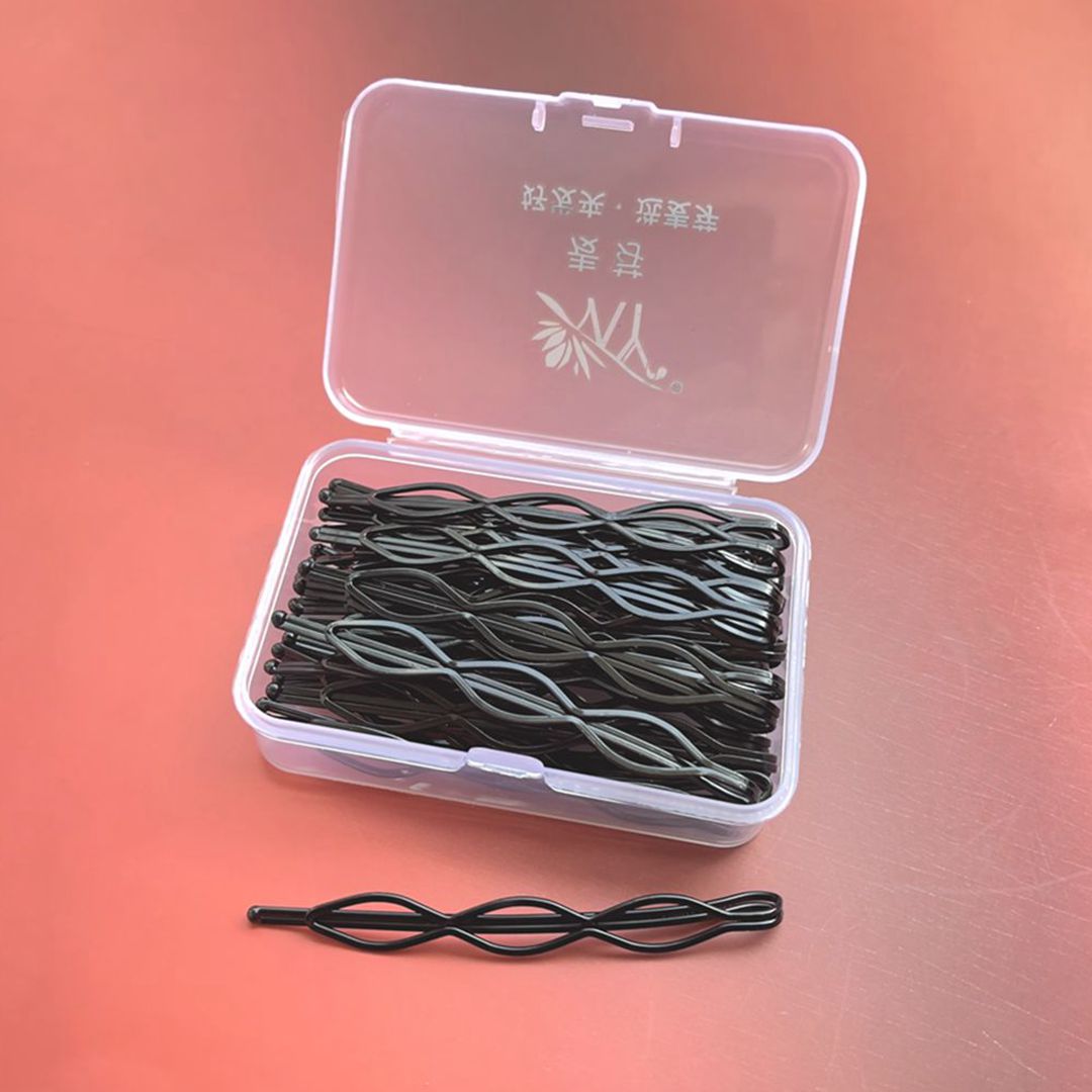 麦芽发夹金属简约一字夹送盒子