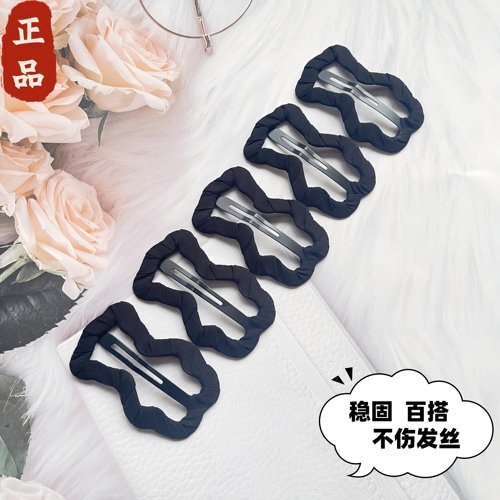手工绕布发夹麦芽布艺碎发夹简约