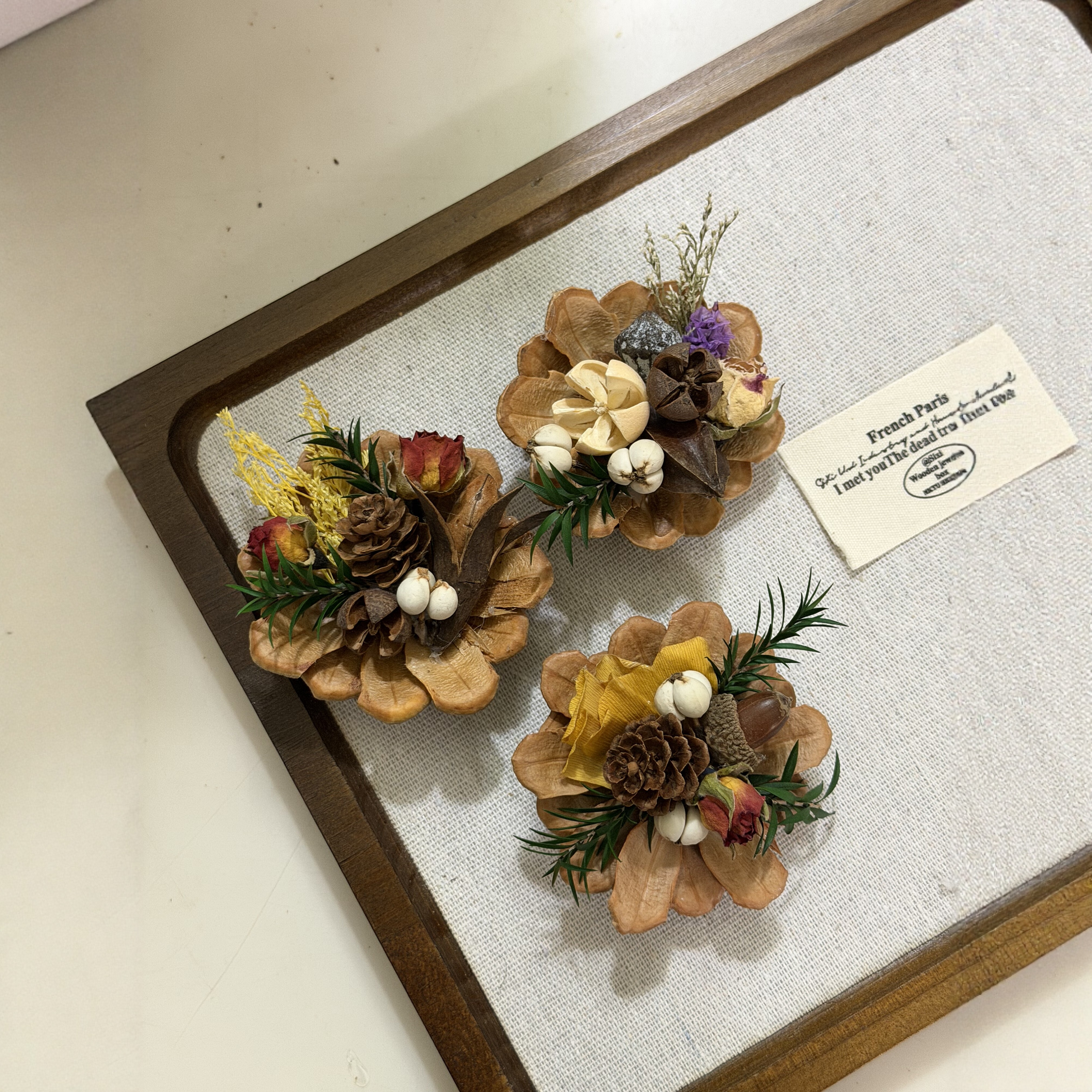 云南大理伴手礼天然植物果实冰箱贴家居装饰创意礼物干花干果