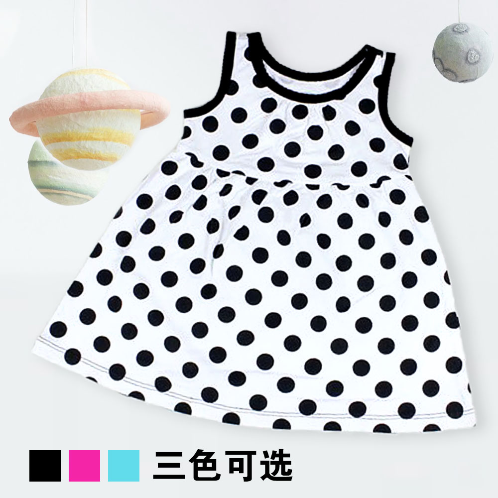 女童夏季连衣裙OldNavy圆点背心裙子新生儿无袖波点纯棉0到2岁