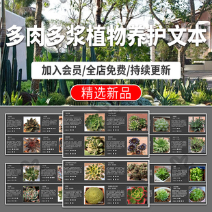 多肉植物介绍习性养护说明文本图鉴教程技巧种植方法教学pdf图片