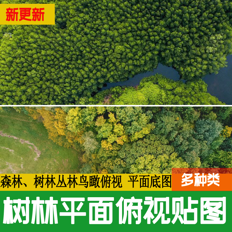 树丛树群植物鸟瞰俯瞰俯视图树林自然森林彩平底图平面ps贴图素材 商务/设计服务 设计素材/源文件 原图主图