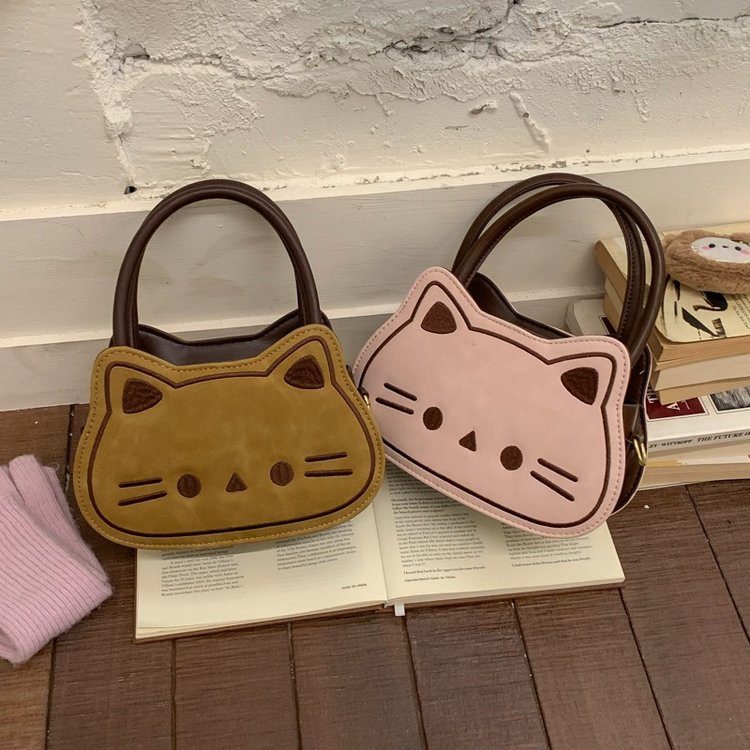 卡通小猫手提包女可爱2025新款斜挎包少女风猫咪包,箱包皮具/热销女包/男包,通用款女包,淘宝优惠券,粉丝福利购,淘宝优惠卷