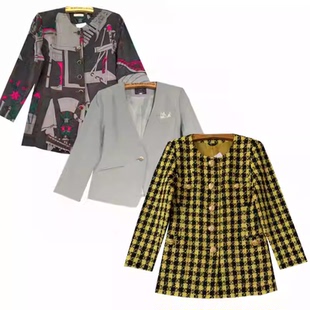 古着vintage秋冬日本小香风外套小西服复古气质港味文艺西装女4