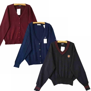 古着中古学生日本学院JK织套头毛衣针织衣JK制服开衫 女生背心3