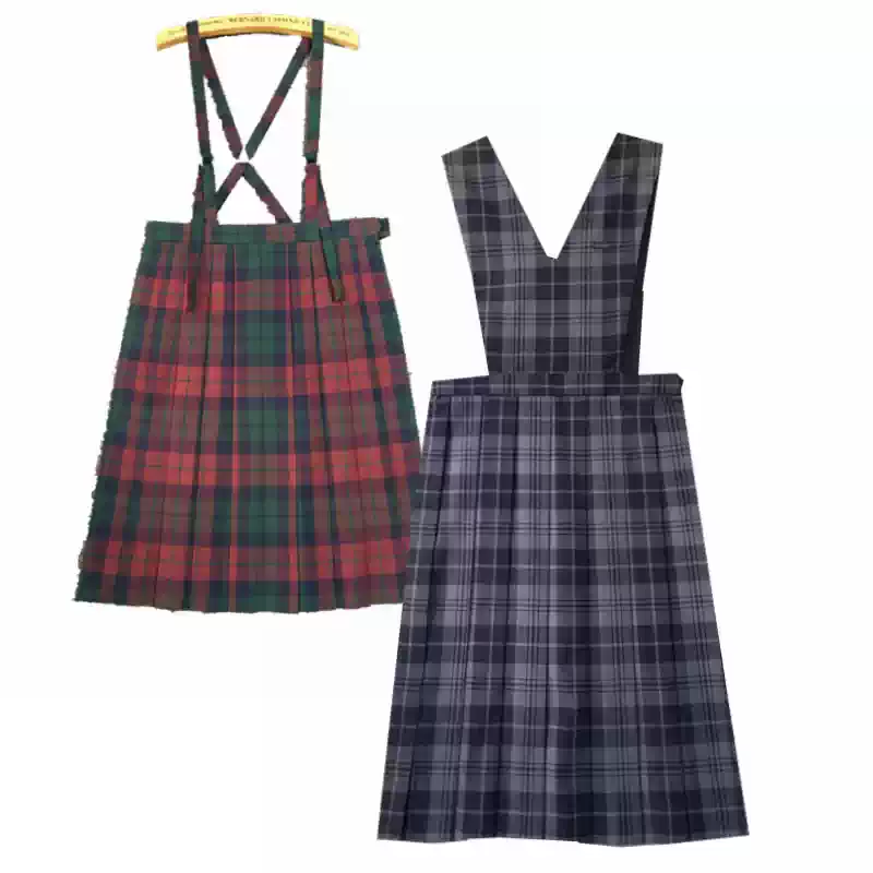 古着复古中古日本制连衣裙学生文艺森系jk制服无袖背带裙连衣裙 1