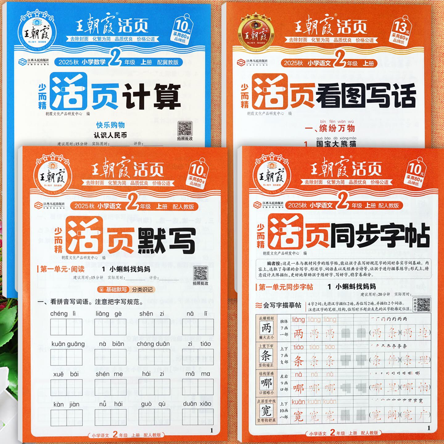任选2026春冀教版王朝霞活页默写二年级下册数学计算天天练看图写话寒假衔接阅读二下册句式训练大全小学生二年级下册教材配套练习