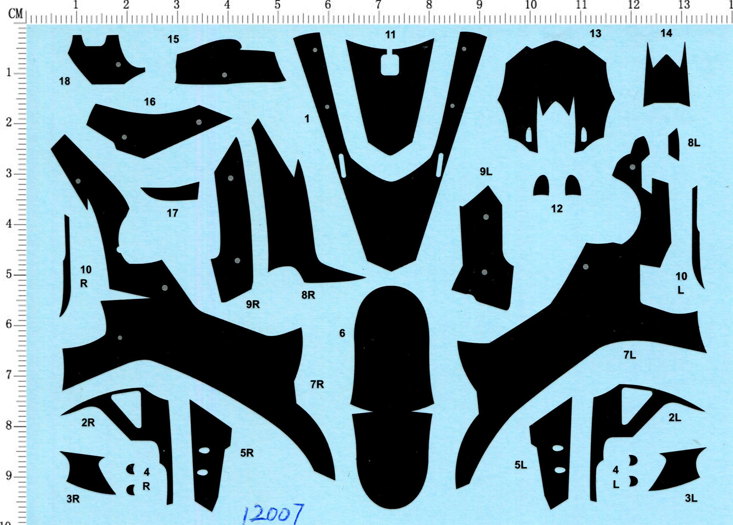 1/12yzf-r1m摩托模型水贴纸