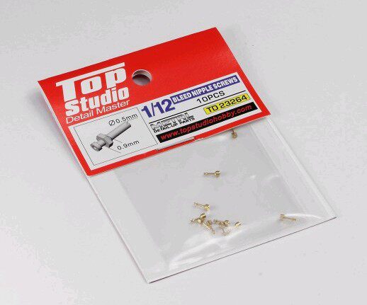 TopStudio TD23264 1/12 Bleed Nipple Screw 放气嘴模型改造件