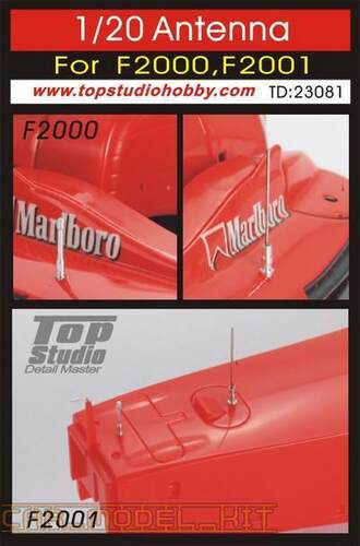 Top studio TD23081 1/20 F2000 F2001 F1赛车模型用天线组改造件