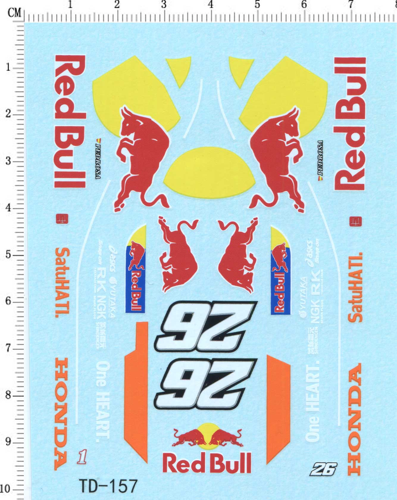 1/12本田2015日本杯摩托赛车身