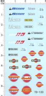 天地模型 1/64 小比例模型海湾马天尼模型车牌标志DIY水贴纸