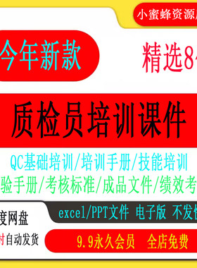 质检员培训PPT课件 QC基础检验员技能训练考核标准手册制造业模版