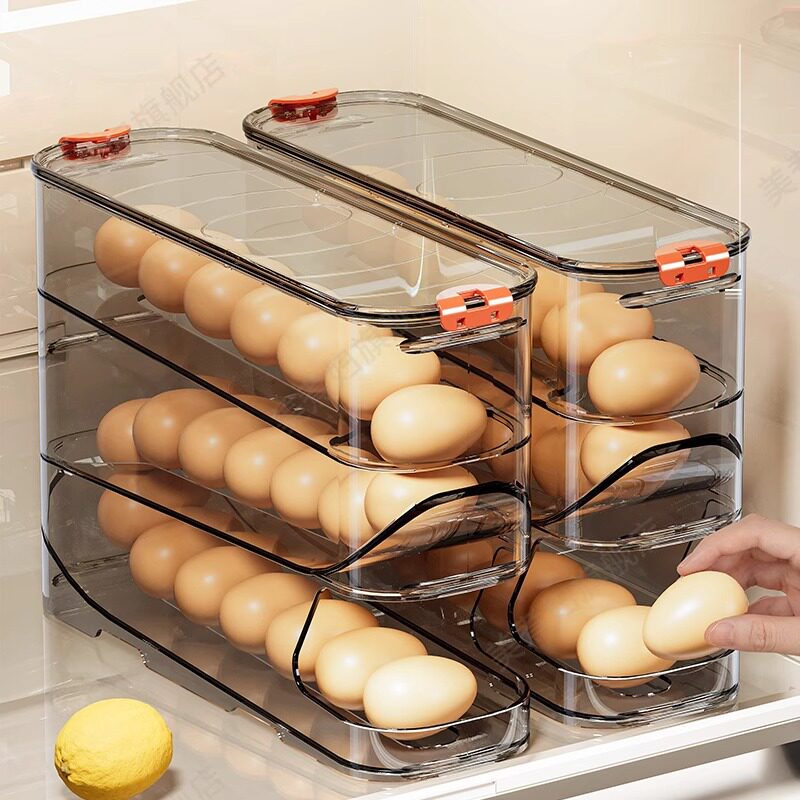 日本进口MUJIE滚动鸡蛋收纳盒