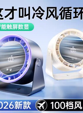 日本进口扇桌面小风扇小型上静音usb充电电风扇超长续航夏天降温