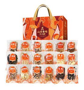 【塞翁福YW】山珍本味18鲜礼盒630g鹿茸菇蛹虫草竹荪松蘑笋衣 DXP