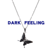 变色蝴蝶吊坠项链色温感应温度不同变化多种颜色嘻哈高级感XL033