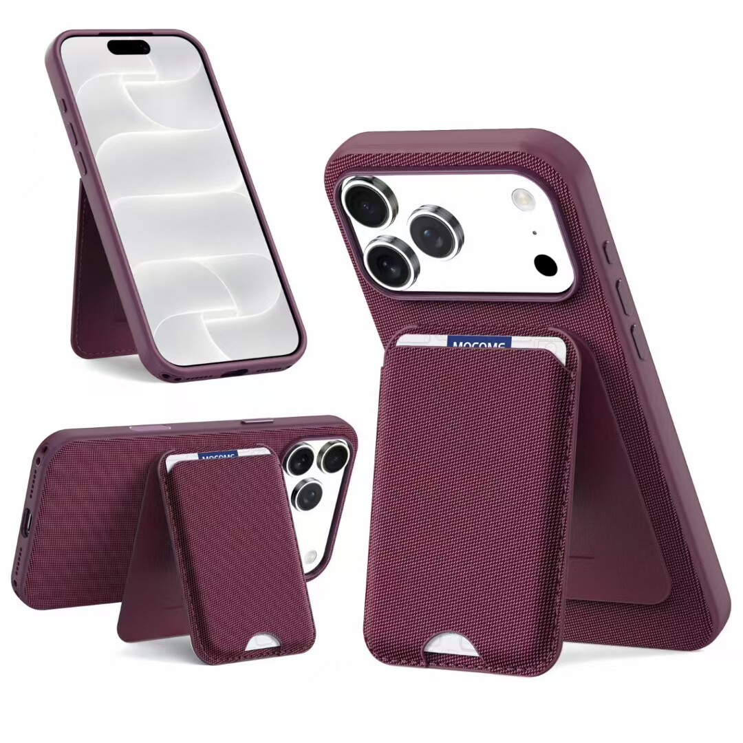 商务支架卡包适用iPhone18promax手机壳苹果18pro多功能插卡17无线充电magSafe磁吸16防摔日韩简约男女保护套