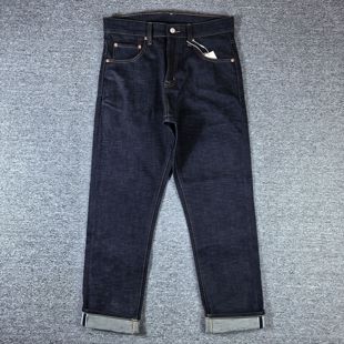 原色赤耳牛仔裤 未脱浆硬挺16安牛皮皮标男士宽松型复古RRL原浆