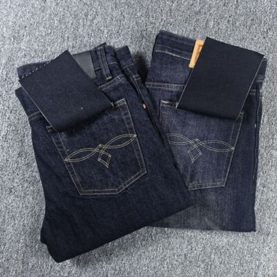 RRL 双R 美式复古 经典indigo皮牌logo刺绣15.3oz男士牛仔裤