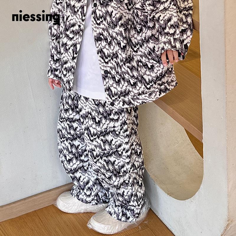 尼辛宽松大码男童休闲裤