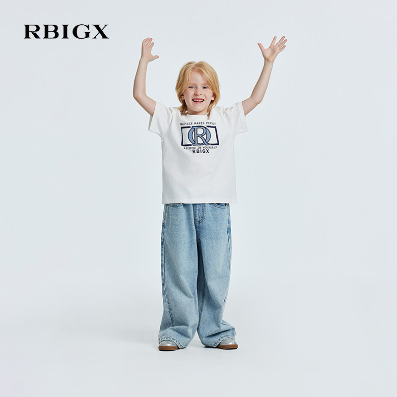 RBIGX瑞比克童装春季新款纯棉字母印花涂鸦街头风潮流男童短袖T恤,童装/婴儿装/亲子装,T恤,淘宝优惠券,粉丝福利购,淘宝优惠卷