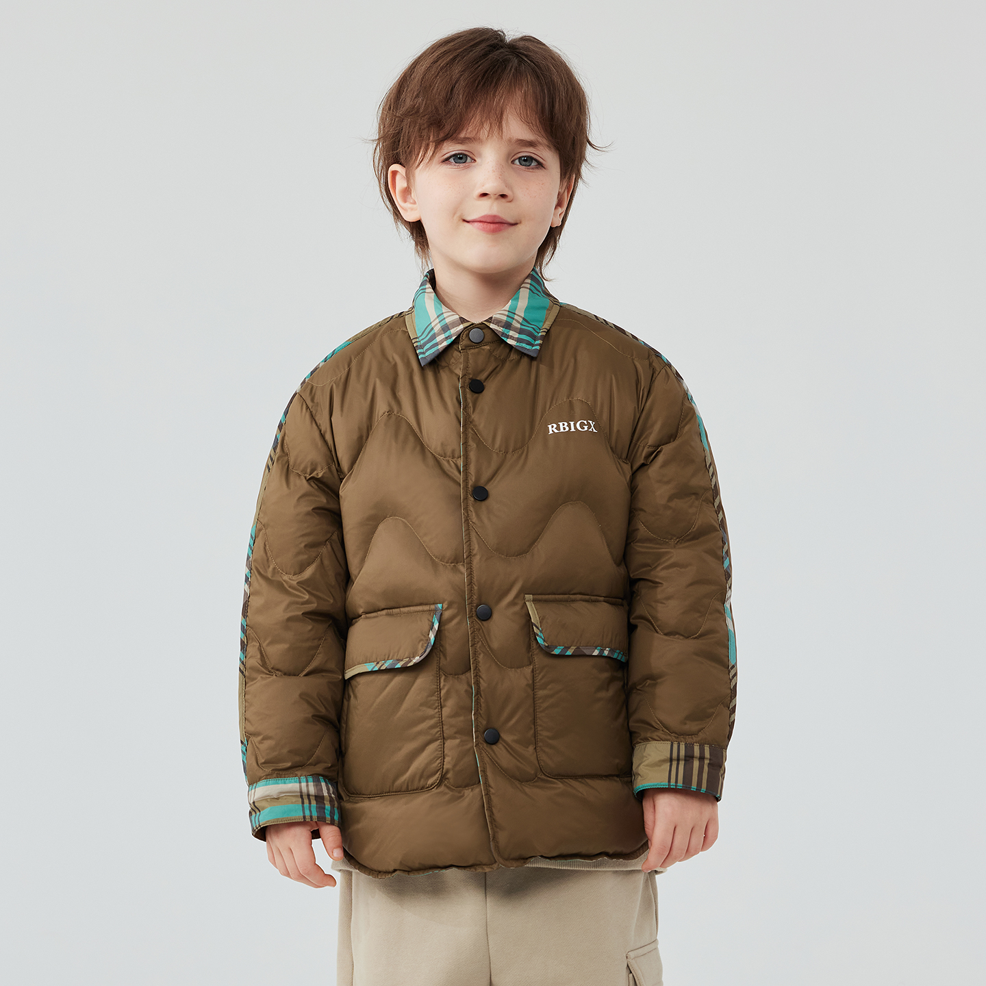 瑞比克潮流双面穿轻薄款羽绒服