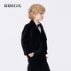 潮流设计感英伦风丝绒男童西装 新款 外套 秋季 RBIGX瑞比克童装