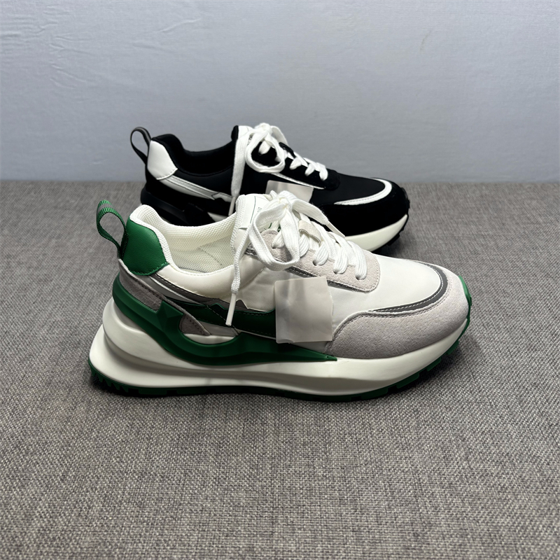 真皮布面阿甘鞋女春秋透气休闲鞋