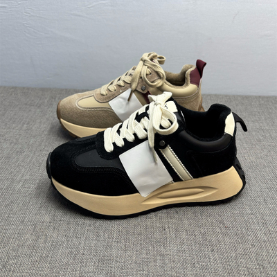 秋冬季加绒真皮复古阿甘鞋女