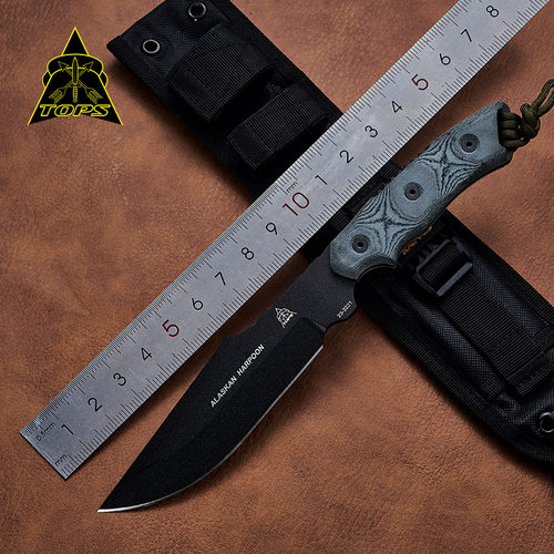 TOPS直刀战术户外进口高硬度便携